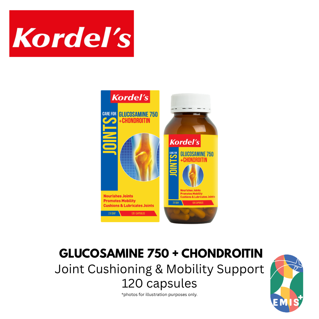 KORDEL’S GLUCOSAMINE 750 + CHONDROITIN | EMIS+ Singapore medical supplies