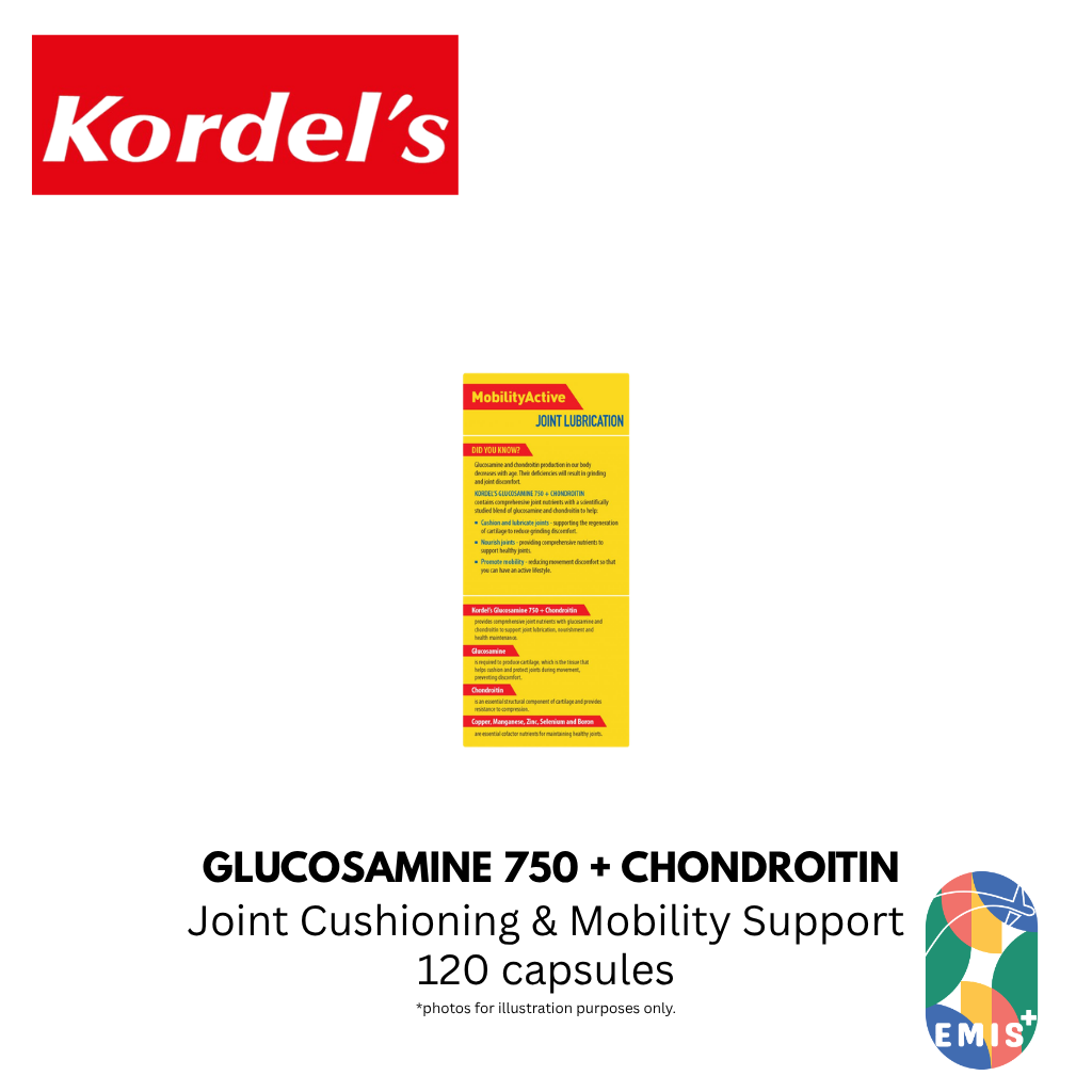 KORDEL’S GLUCOSAMINE 750 + CHONDROITIN – product image 4 | EMIS+ Singapore