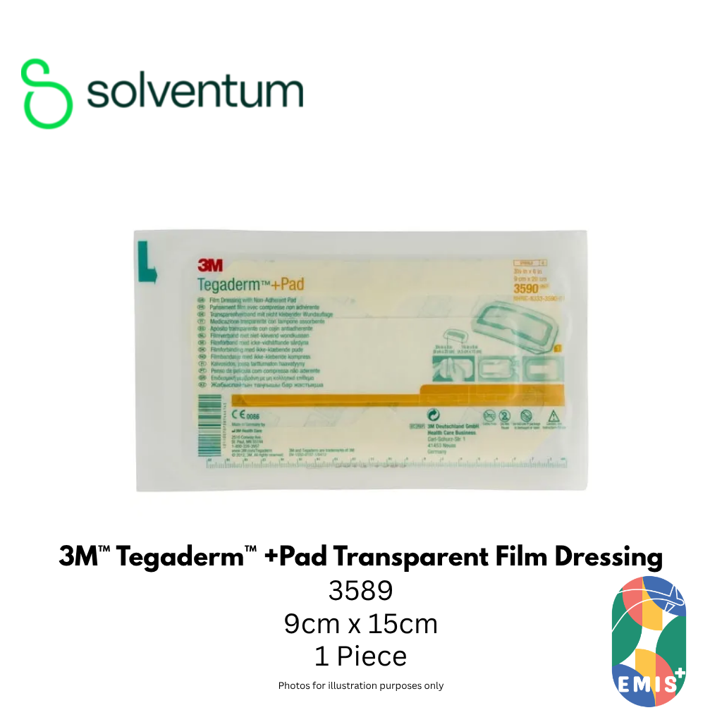 3M 3589 Tegaderm +Pad Transparent Dressing 9cm x 15cm - view 2