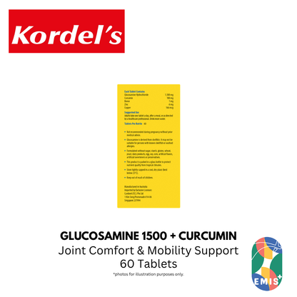 KORDEL’S GLUCOSAMINE 1500 + CURCUMIN – product image 6 | EMIS+ Singapore