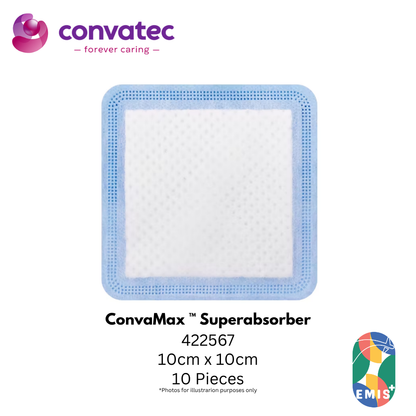 ConvaMax ™ Superabsorber 10cm x 10cm [Per Box] product image 2 – EMIS+ Singapore