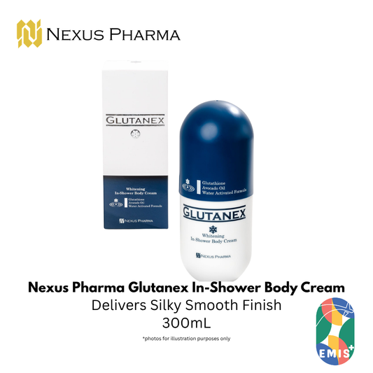 Nexus Pharma Glutanex In-Shower Body Cream: Instant Brightening & Deep Moisturization — buy online at EMIS+ medical supplies Singapore