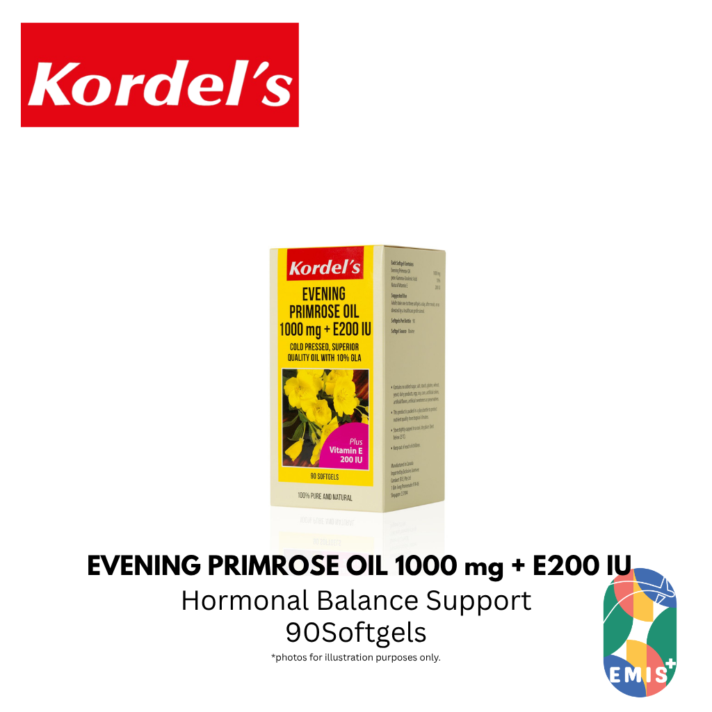 KORDEL’S EVENING PRIMROSE OIL 1000 mg + E200 IU – product image 2 | EMIS+ Singapore