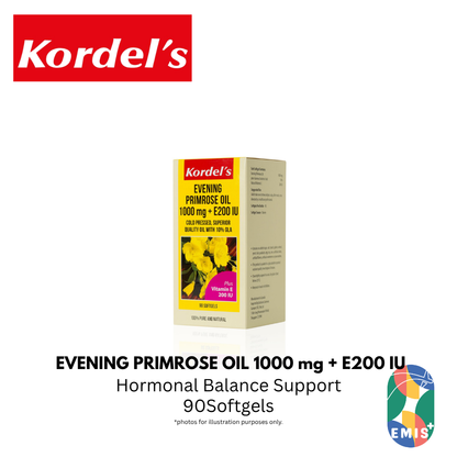 KORDEL’S EVENING PRIMROSE OIL 1000 mg + E200 IU – product image 2 | EMIS+ Singapore