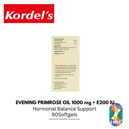 KORDEL’S EVENING PRIMROSE OIL 1000 mg + E200 IU – product image 5 | EMIS+ Singapore