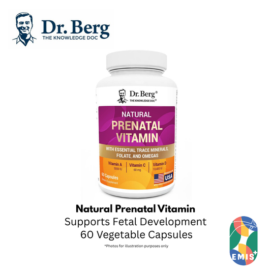 Dr Berg Natural Prenatal Vitamin with Folate & Omegas - Essential Support for Mom & Baby
