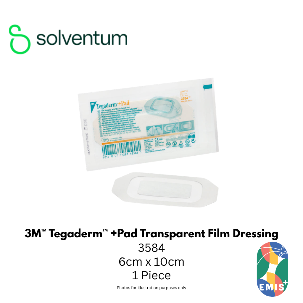 3M 3584 Tegaderm + Pad Transparent Dressing 6cm x 10cm - view 1