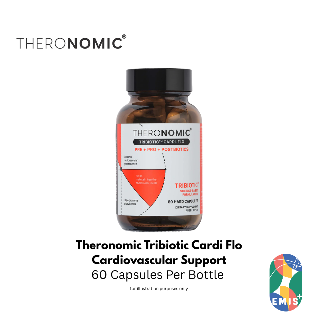 Theronomic Tribiotic Cardi Flo 60 Capsules Cardiovascular and Cholesterol Support — product image 2, EMIS+ Singapore medical supplies