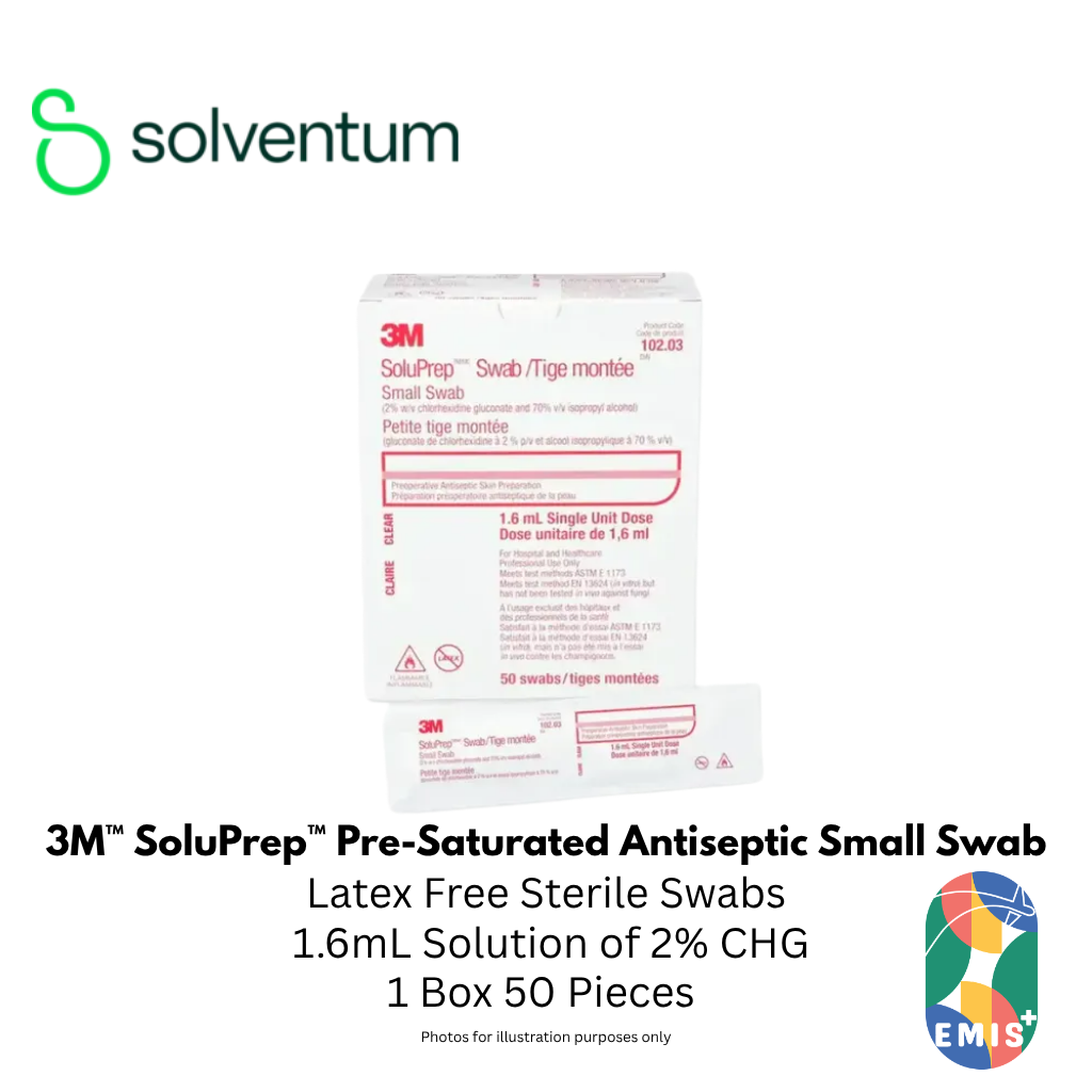 3M SoluPrep Small Swab 2% CHG / 70% IPA 1.6ml – Box of 50 – product image 2