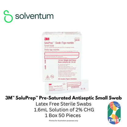 3M SoluPrep Small Swab 2% CHG / 70% IPA 1.6ml – Box of 50 – product image 2
