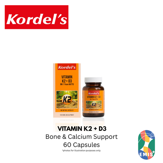 KORDEL’S VITAMIN K2 + D3 – Vitamins & Supplements available at EMIS+ Singapore