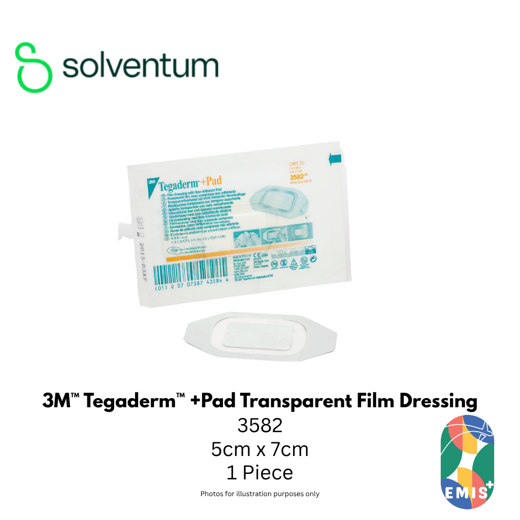3M 3582 Tegaderm + Pad Transparent Dressing 5cm x 7cm - view 1