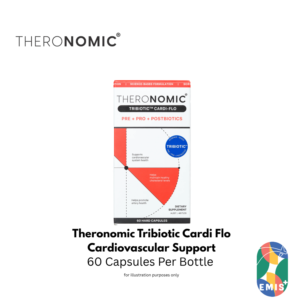 Theronomic Tribiotic Cardi Flo 60 Capsules Cardiovascular and Cholesterol Support — product image 3, EMIS+ Singapore medical supplies