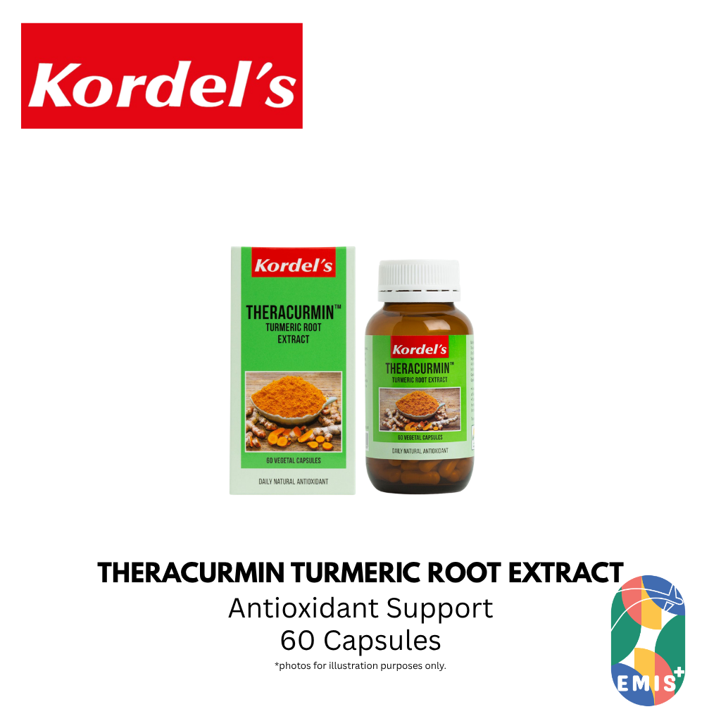 KORDEL’S THERACURMIN™ TURMERIC ROOT EXTRACT – Vitamins & Supplements available at EMIS+ Singapore