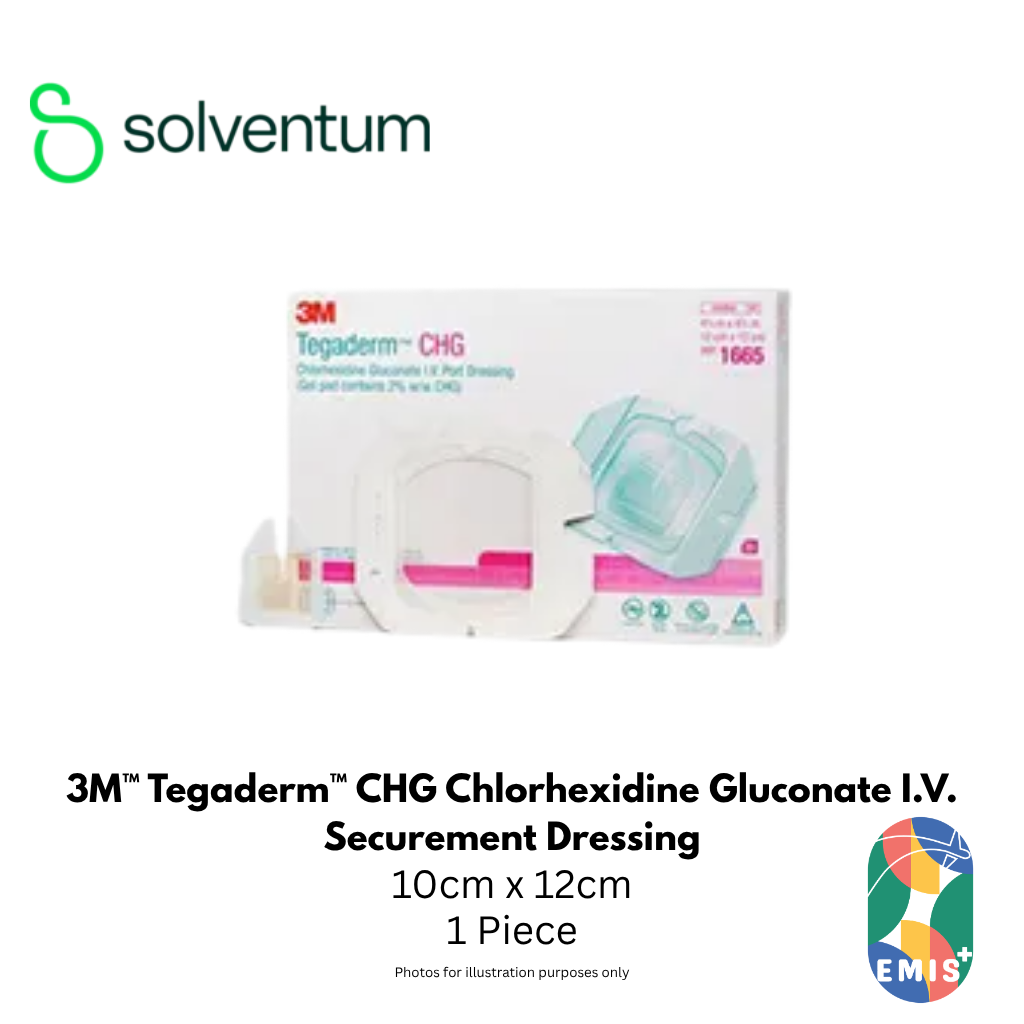 3M Tegaderm CHG Chlorhexidine Gluconate I.V. Securement Dressing 1658R 10cm x 12cm - view 2