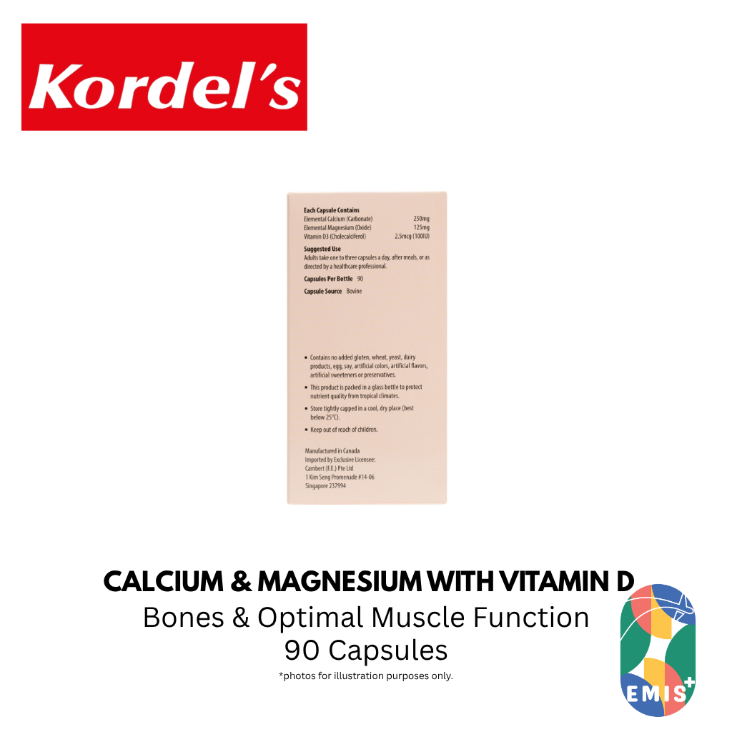 KORDEL’S CALCIUM & MAGNESIUM WITH VITAMIN D – product image 6 | EMIS+ Singapore