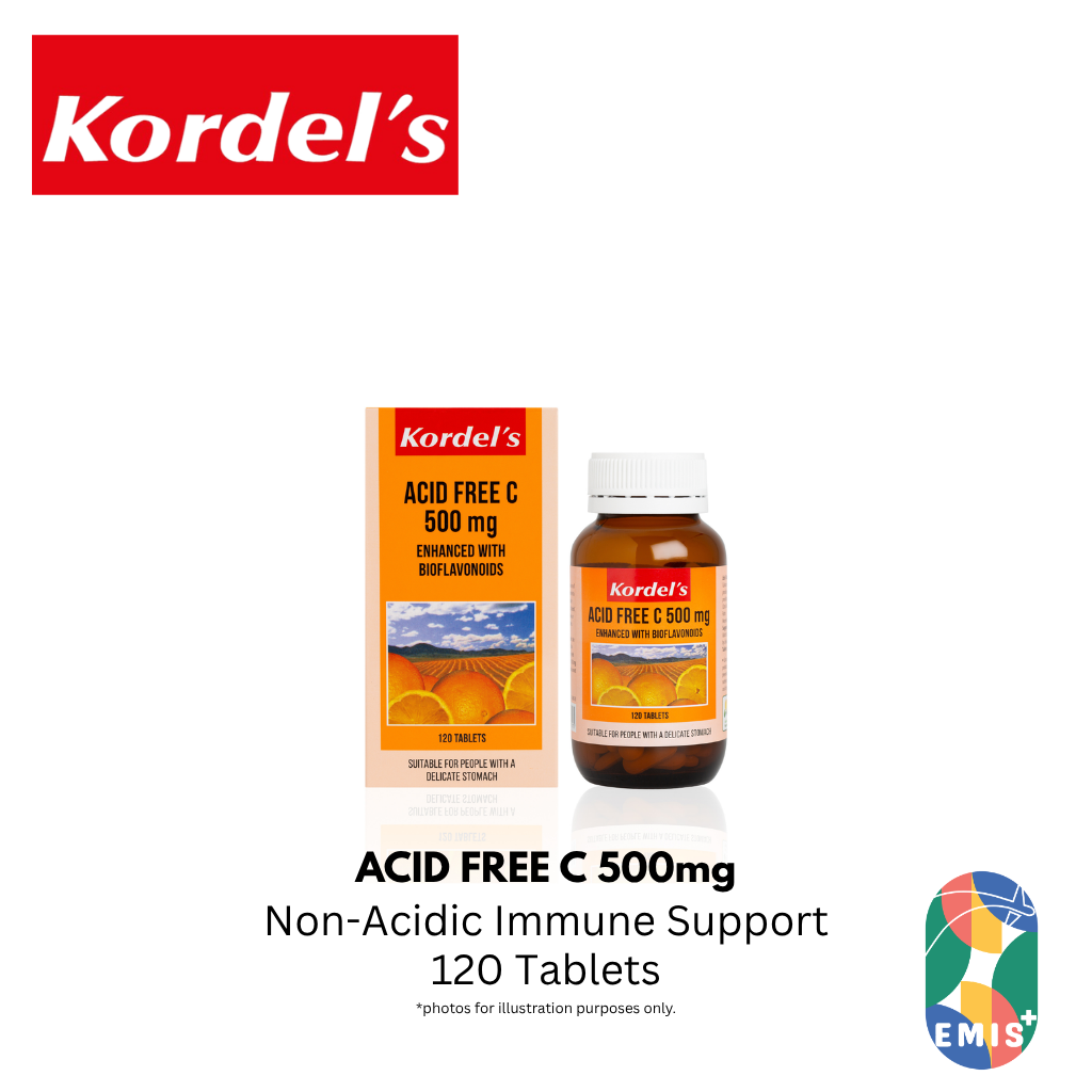 KORDEL’S ACID FREE C 500 mg ENHANCED WITH BIOFLAVONOIDS | EMIS+ Singapore medical supplies