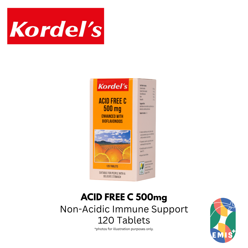KORDEL’S ACID FREE C 500 mg ENHANCED WITH BIOFLAVONOIDS – product image 2 | EMIS+ Singapore