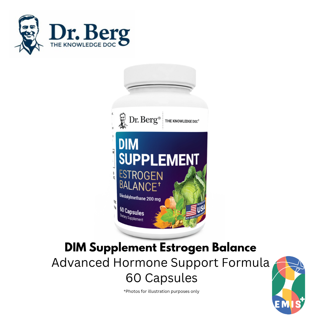 Dr. Berg DIM Supplement Estrogen Balance with Black Cohosh and Ashwagandha - 60 Capsules — buy online at EMIS+ Singapore
