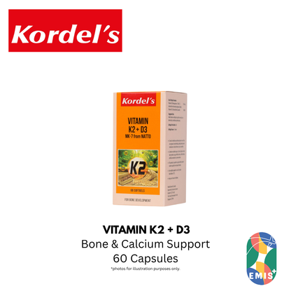 KORDEL’S VITAMIN K2 + D3 – product detail view 2 | EMIS+ Singapore medical supplies