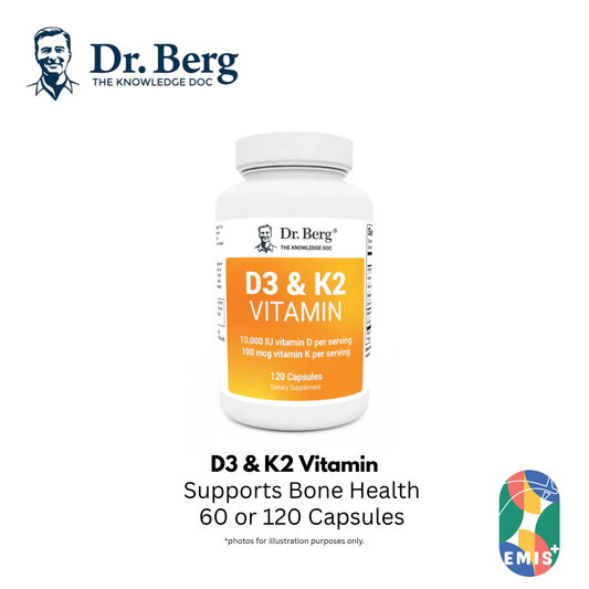 Dr. Berg's D3 & K2 Vitamin: Maximum Strength Support – buy online from EMIS+ Singapore medical supplies