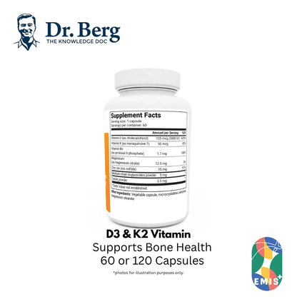 Dr. Berg's D3 & K2 Vitamin: Maximum Strength Support product image 5 – EMIS+ Singapore