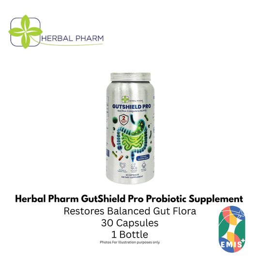 Herbal Pharm GutShield Pro Probiotic Supplement with Bacillus Coagulans BCP92 for Digestive and Immune Health 30 Capsule