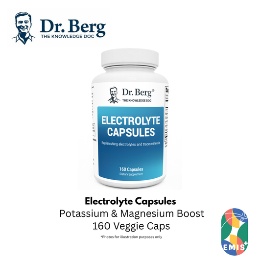 Dr Berg Electrolyte Capsules: Potassium & Magnesium Boost - 160 Veggie Caps — buy online at EMIS+ Singapore