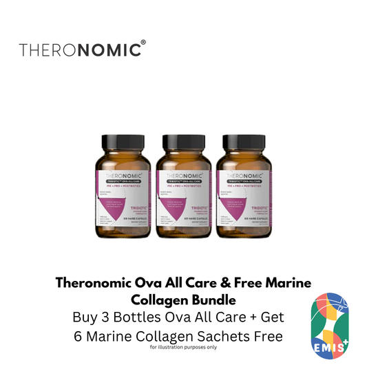 Bundle Sales Theronomic Ova All Care 60 Capsules Buy 3 Bottles Get Marine Collagen 6 Sachets Free | EMIS+ Singapore medical supplies