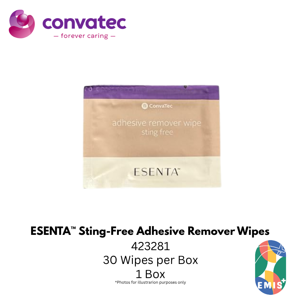 ConvaTec ESENTA Adhesive Remover Wipes for Around Stomas and Wounds, Sting Free 30'S | Singapore | EMIS+
