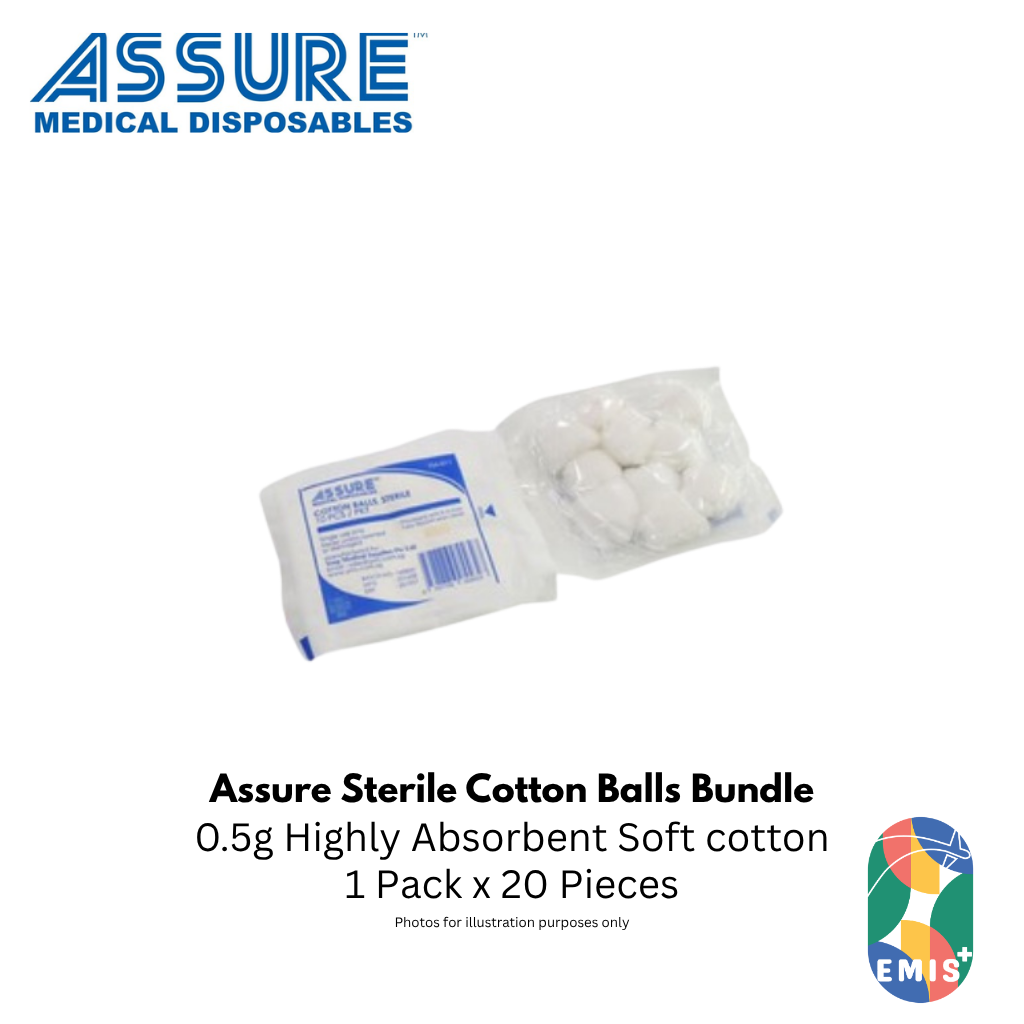 Bundle of 20 Assure Cotton Ball Sterile 0.5g (image 2)