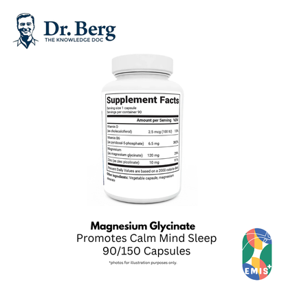 Dr. Berg Magnesium Glycinate Supplement for Relaxation & Sleep Support