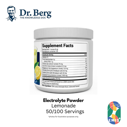 Dr. Berg Electrolyte Powder with 1000 mg of Potassium and Magnesium - Ultimate Hydration Support