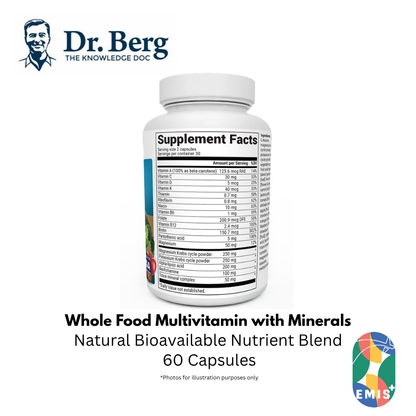 Dr Berg Whole Food Multivitamin with Minerals 60 Capsules for Optimal Health – Buy in Singapore | EMIS+ Medical Supplies