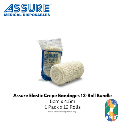 Bundle of 12 Assure Crepe Bandage 5cm x 4.5m (image 2)