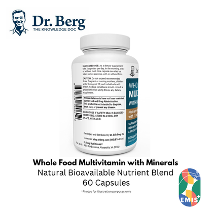 Dr Berg Whole Food Multivitamin with Minerals 60 Capsules for Optimal Health – Buy in Singapore | EMIS+ Medical Supplies