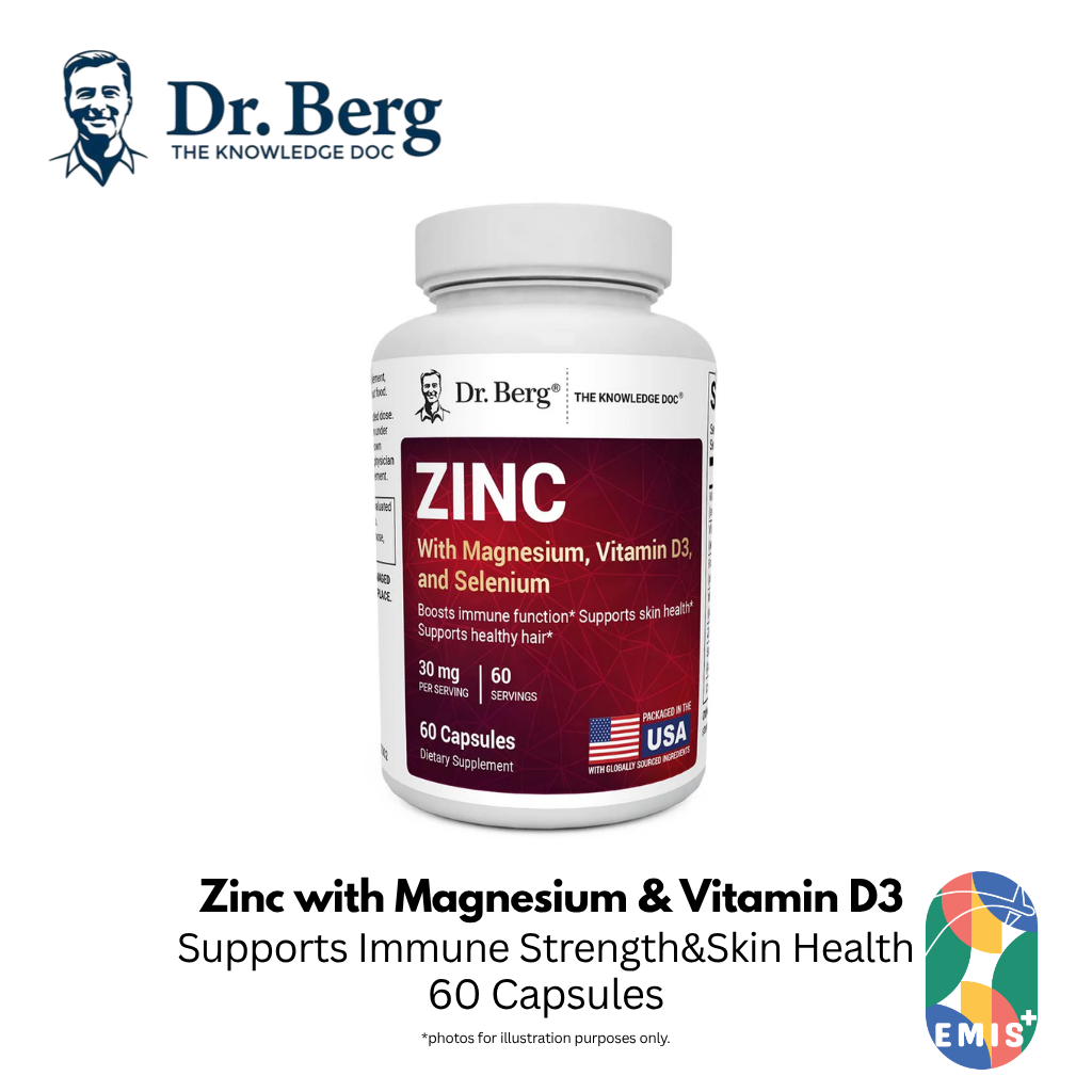 Dr. Berg Zinc with Magnesium, Vitamin D3, and Selenium – Boost Immunity & Radiant Skin — buy online at EMIS+ Singapore