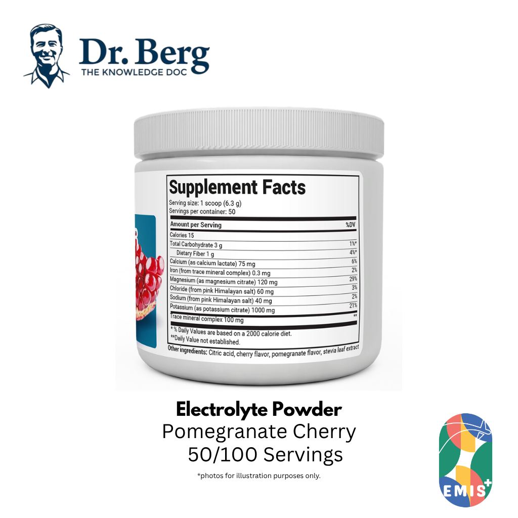 Dr. Berg Electrolyte Powder with 1000 mg of Potassium and Magnesium - Ultimate Hydration Support