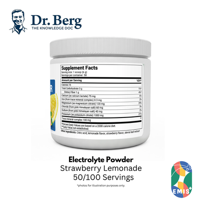 Dr. Berg Electrolyte Powder with 1000 mg of Potassium and Magnesium - Ultimate Hydration Support