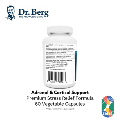 Dr. Berg Adrenal & Cortisol Support - Premium Stress Relief Formula