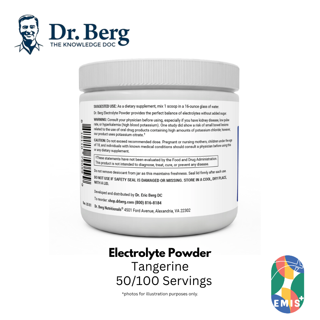 Dr. Berg Electrolyte Powder with 1000 mg of Potassium and Magnesium - Ultimate Hydration Support