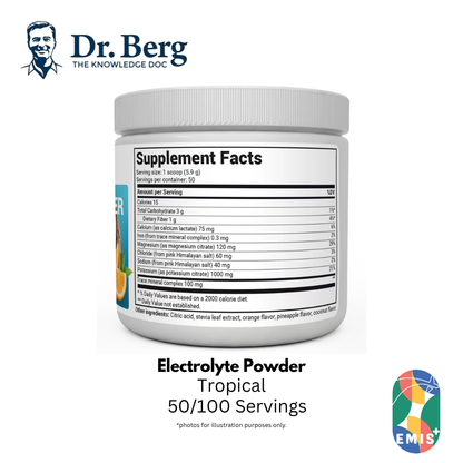 Dr. Berg Electrolyte Powder with 1000 mg of Potassium and Magnesium - Ultimate Hydration Support