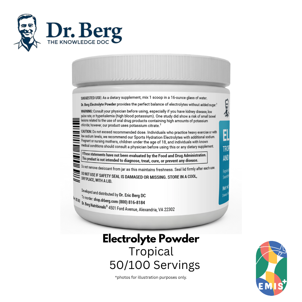 Dr. Berg Electrolyte Powder with 1000 mg of Potassium and Magnesium - Ultimate Hydration Support