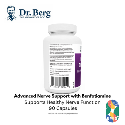 Dr Berg Advanced Nerve Support with Benfotiamine - 90 Capsules for Healthy Nerves – Buy in Singapore | EMIS+ Medical Supplies