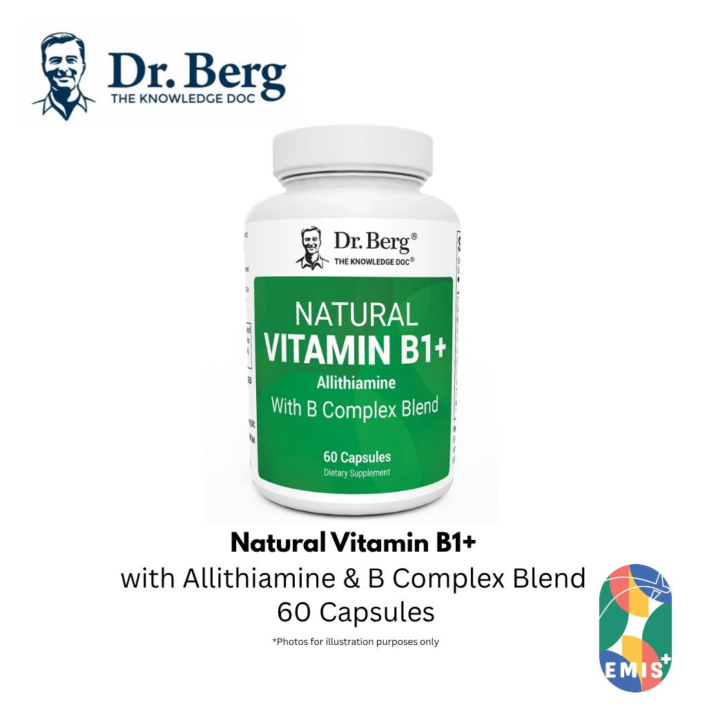 Dr. Berg Natural Vitamin B1+ with Allithiamine & B Complex Blend - 60 Capsules – Buy in Singapore | EMIS+ Medical Supplies