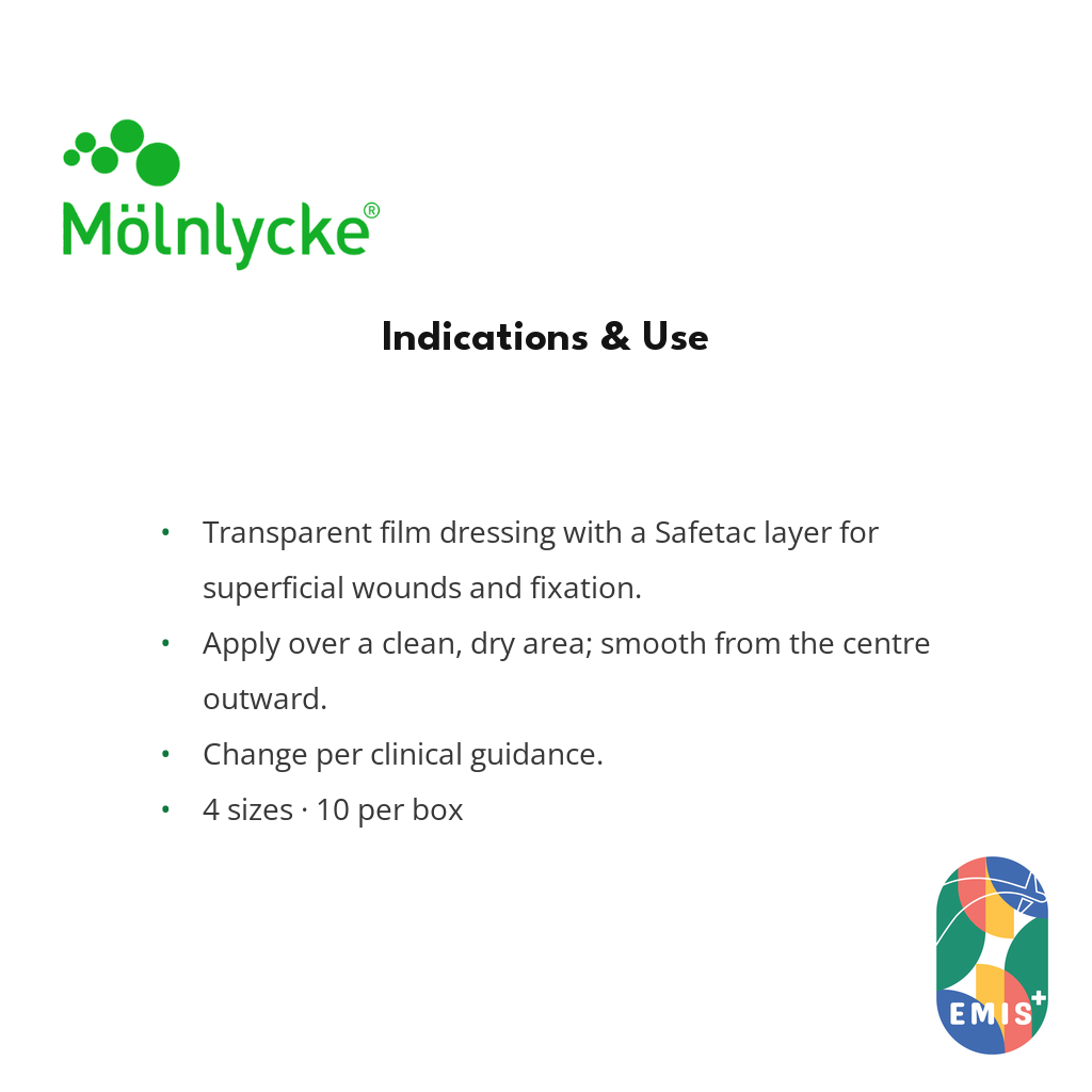 Mepitel Film Transparent Film Dressing