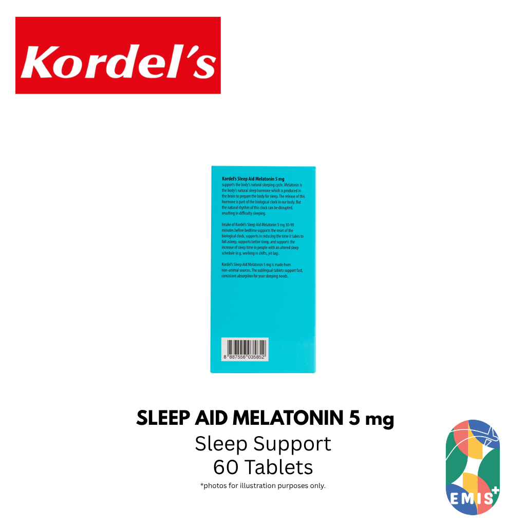 KORDEL’S SLEEP AID MELATONIN 5 mg – product detail view 6 | EMIS+ Singapore medical supplies