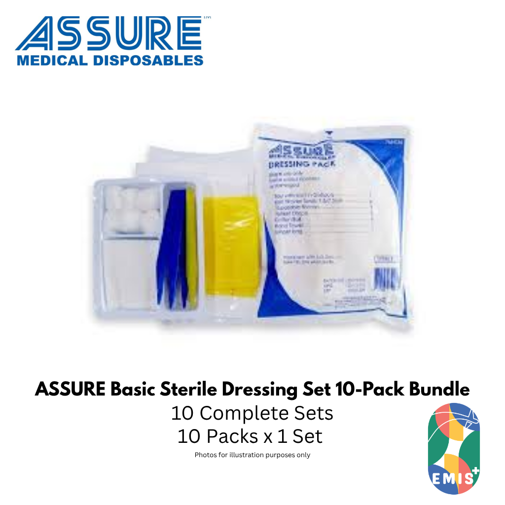 ASSURE Basic Dressing Set Bundle of 10 – Sterile Disposable Dressing Pack - view 2