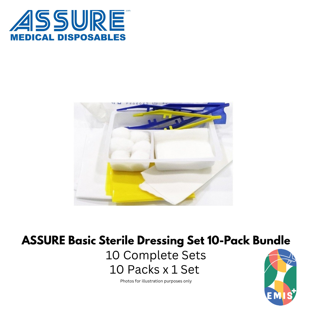 ASSURE Basic Dressing Set Bundle of 10 – Sterile Disposable Dressing Pack - view 3