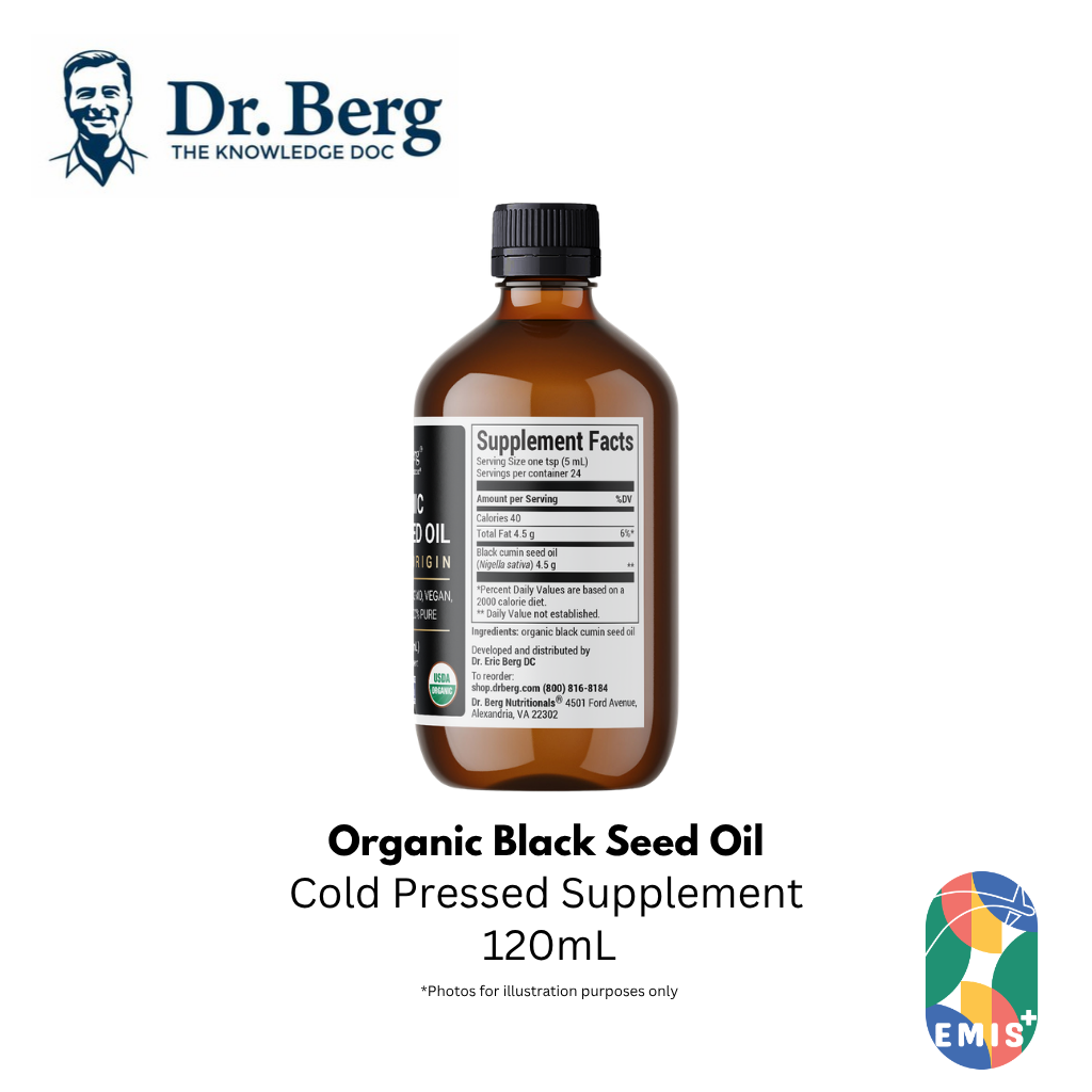 Dr Berg Organic Black Seed Oil 4 fl oz Nigella Sativa Cold Pressed Supplement – product image 3 | EMIS+ Singapore